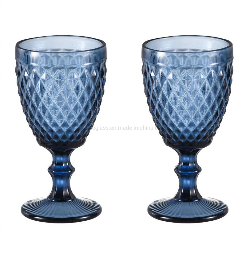 Creative Clear Colored Diamond Geometric Wedding Drinking Goblet Unique Design Water Juice Wine Stems Whisky Glass Shake Cups