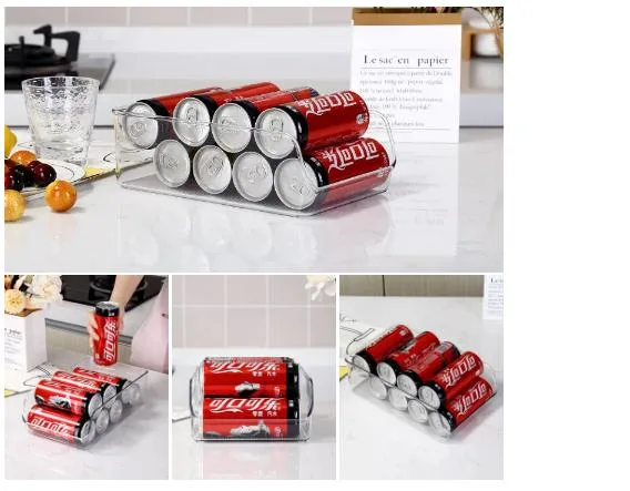 Household Soft Drinks Bottles Holder for Fridge Freezer Bottle Organizer Plastic Pantry Beverage Holder Storage Rack