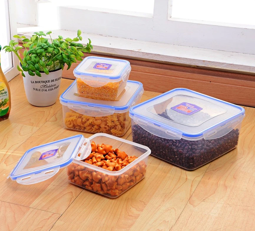 3000ml Large Airtight Lock Plastic Square Food Container Crisper