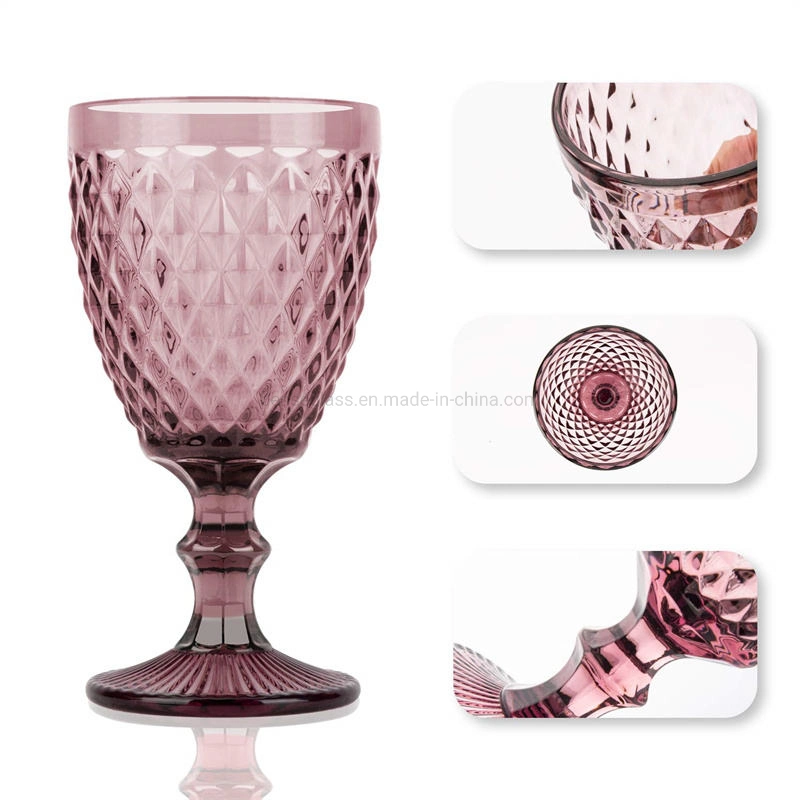 Creative Clear Colored Diamond Geometric Wedding Drinking Goblet Unique Design Water Juice Wine Stems Whisky Glass Shake Cups